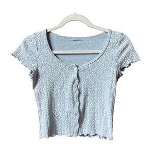 Baby Blue Brandy Melville crop top